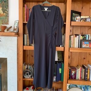 Vintage Issey Miyake Long Sleeve V-neck Stretchy Nylon Dress